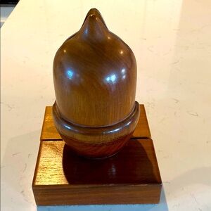 Wooden Decorative Acorn Bookends